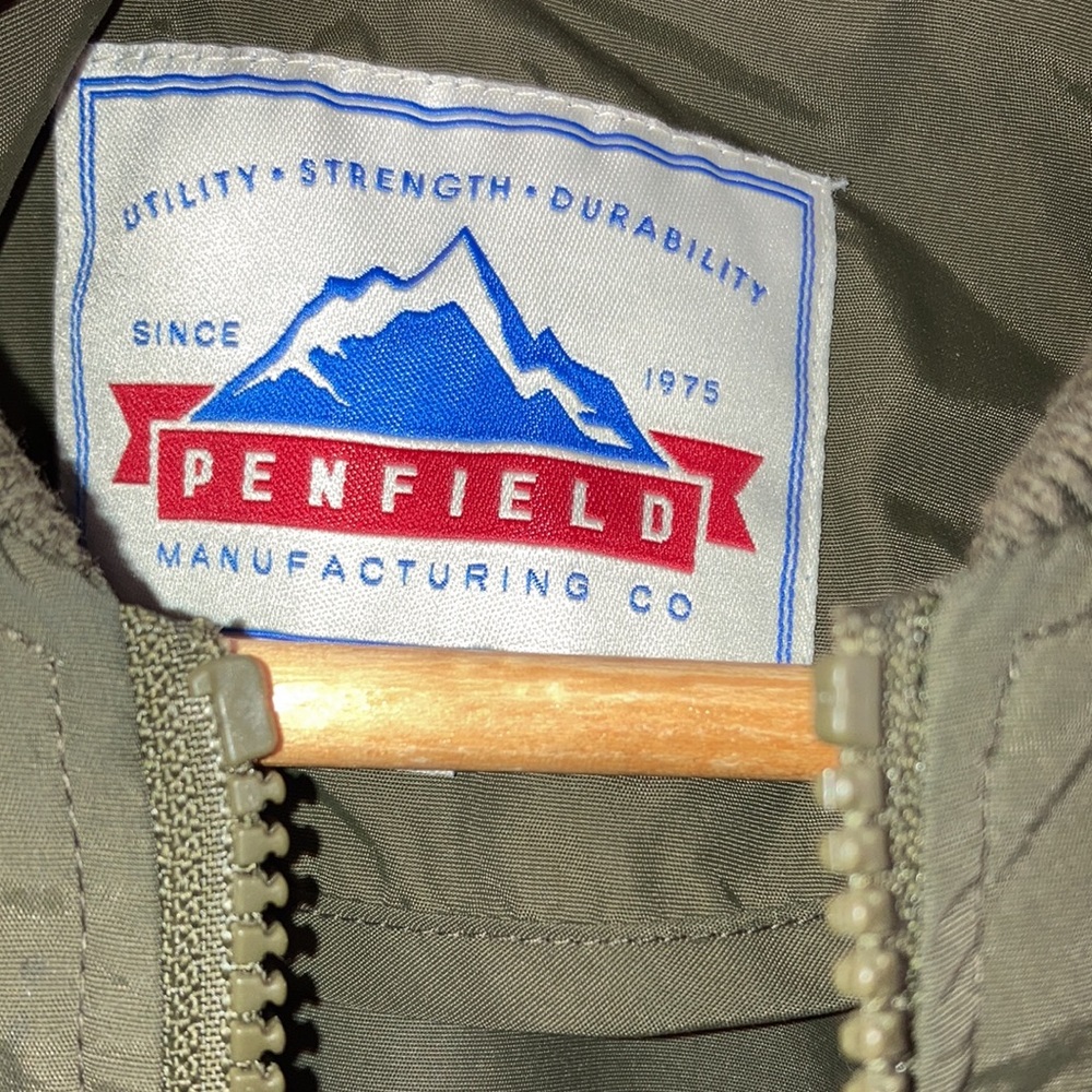 💨🍁 PENFIELD Bomber Jacket Olive Green Size Medium 🪵🍂 - Picture 2 of 8